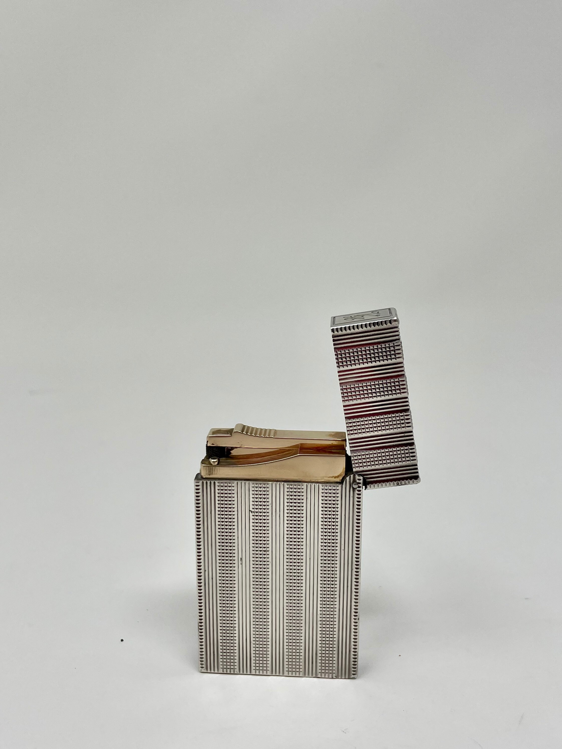 Vintage Silver Dupont Lighter With Stripes Rare Silver Dupont Etsy