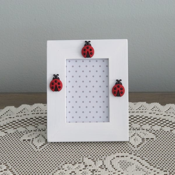 Lady Bug Wallet Size Picture Frame - WALLET SIZE