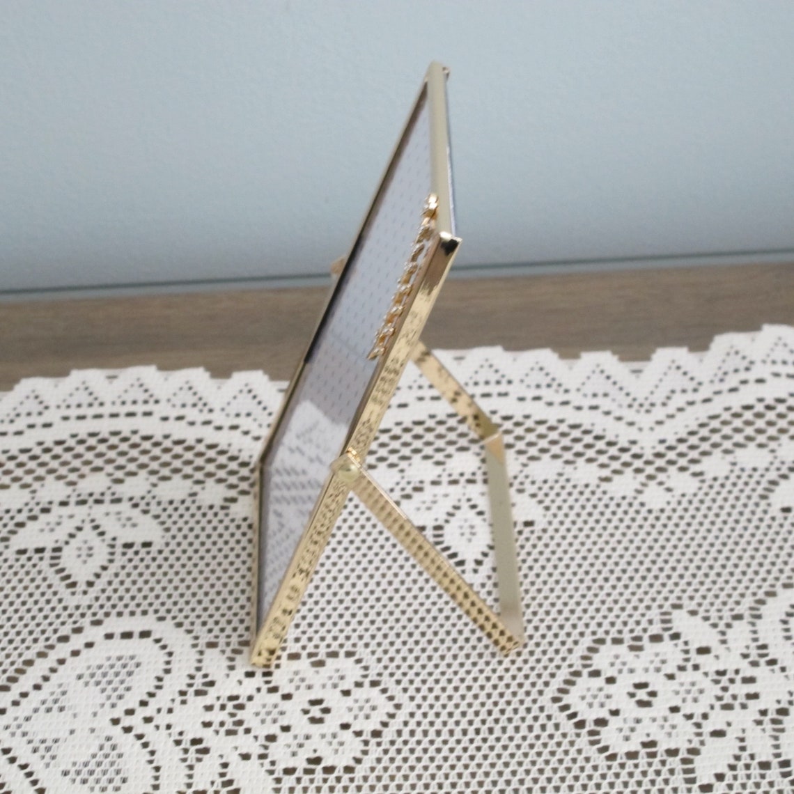 Gold Stem on Gold 4 x 6 Gold Easel Frame Etsy