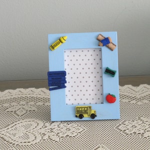 School Days With Bus WALLET SIZE Picture Frame
