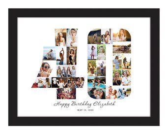 40th Photo Collage Etsy