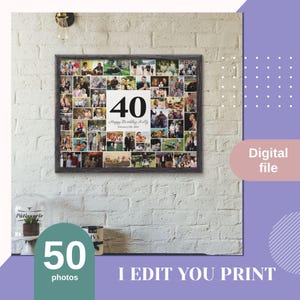 40th anniversary photo collage 40th birthday gift 40th birthday gifts 40th birthday men 40th birthday 40th birthday party
