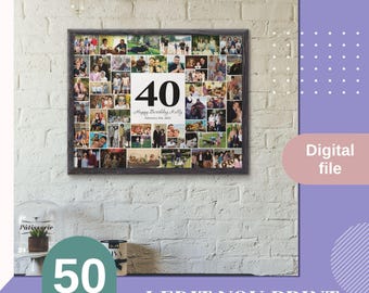 collage fotografico 40° anniversario regalo 40° compleanno regali 40° compleanno uomini 40° compleanno 40° compleanno festa