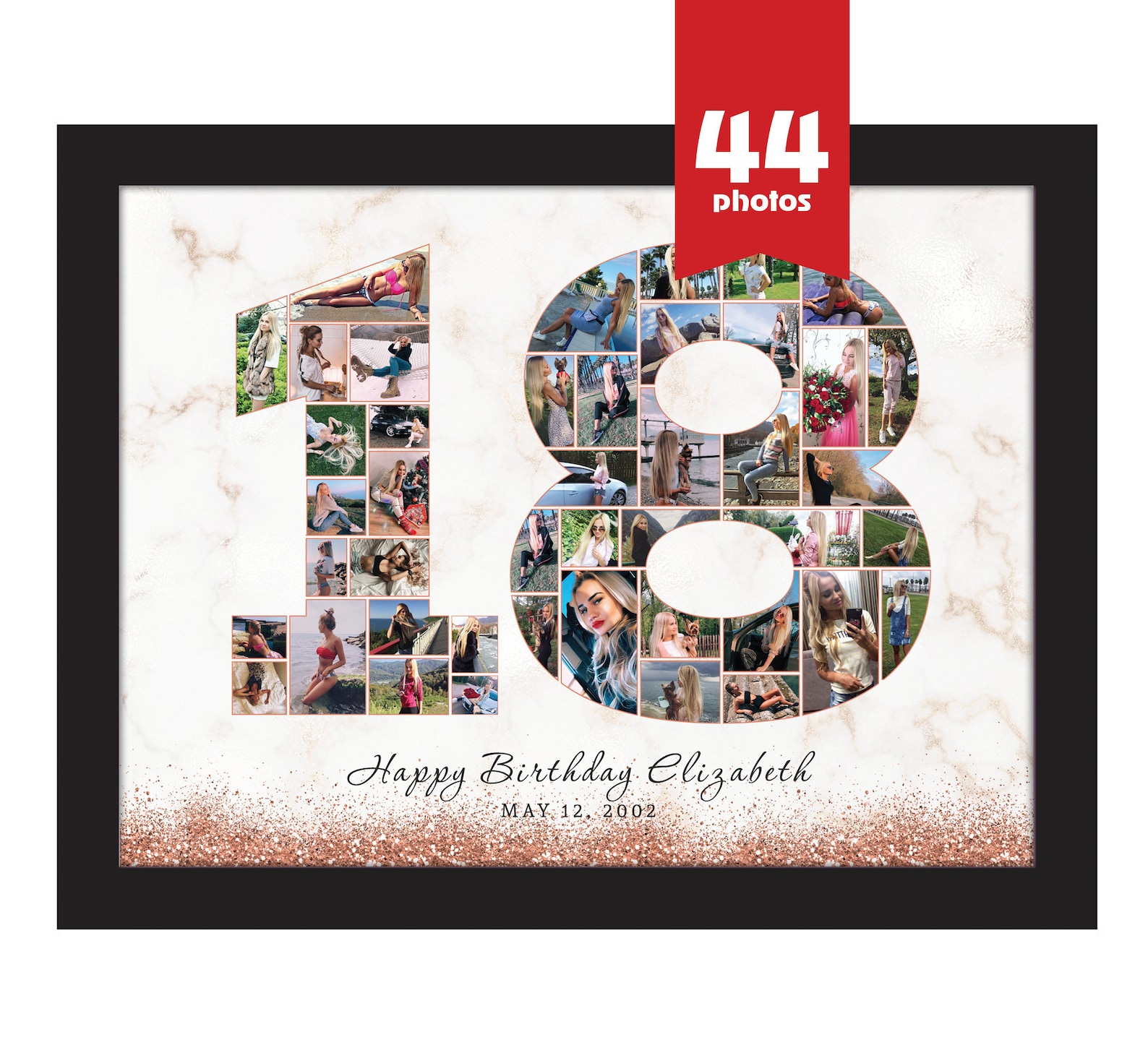 18. geburtstag mädchen collage de photos du 18e anniversaire Etsy France