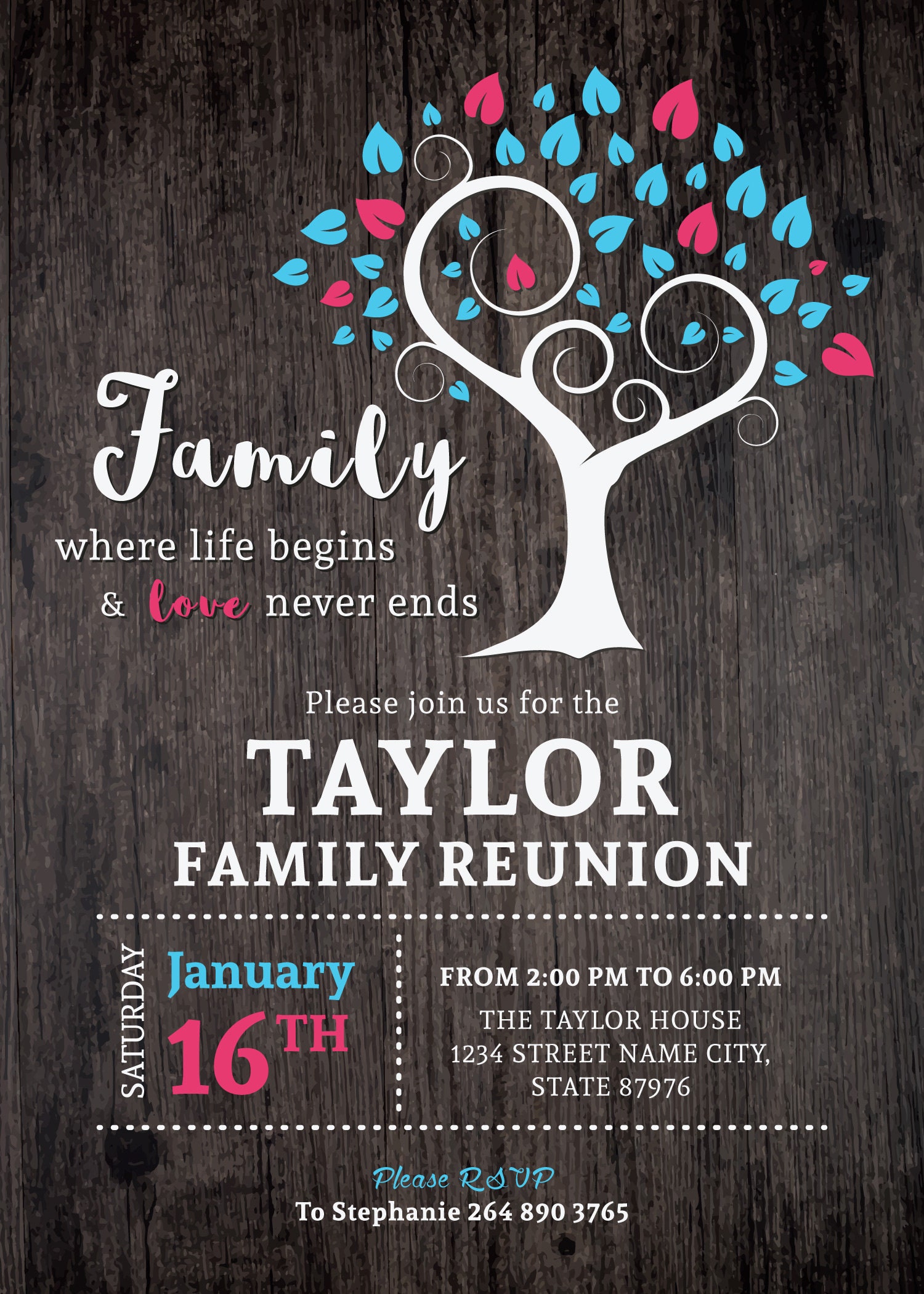 Invitación a reunión familiar Invitación de árbol genealógico Invitación a  reunión Invitación a fiesta familiar Invitación a fiesta de reunión familiar  - Etsy México, image size:1500x2100