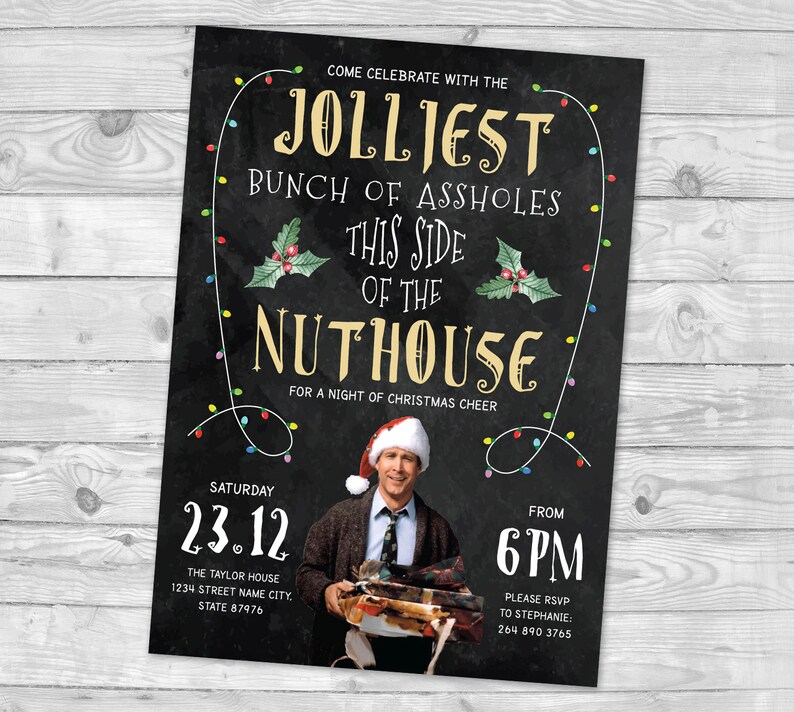 Christmas Vacation Invite Jolliest Bunch of Invite Funny Christmas ...