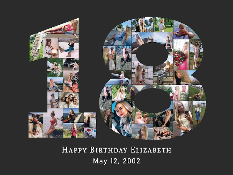 Junge 18. Geburtstag Foto-Collage 18. Geburtstagsgeschenk  Etsy