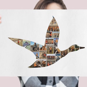 Custom Duck Hunter Photo Collage, Duck Photo Collage, Hunting  birthday gift, Hunting  Gifts for Men, Duck Photo Collage