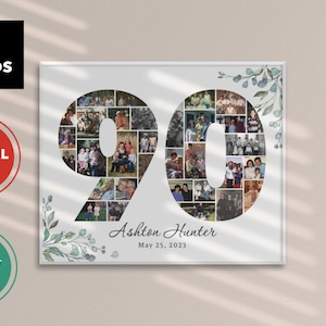 90th birthday photo collage 90th birthday poster 90th birthday 90th birthday gift ideas 90th birthday decorations