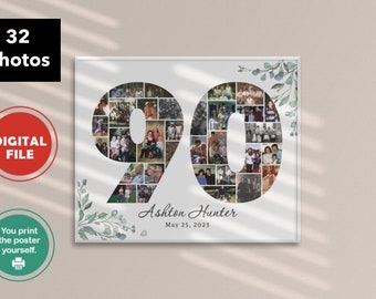 90th birthday photo collage 90th birthday poster 90th birthday 90th birthday gift ideas 90th birthday decorations