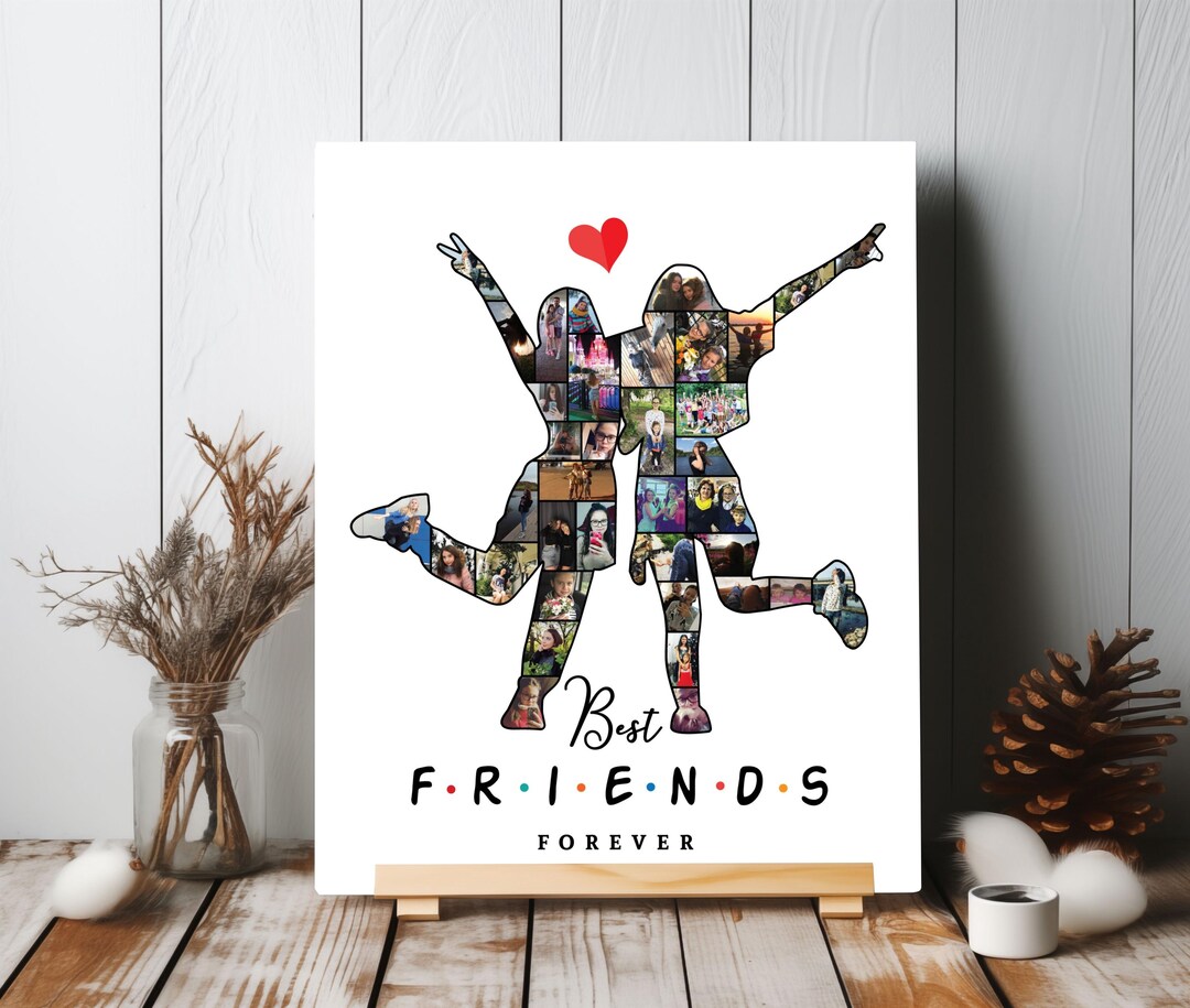Best Friends Photo Collage Canva Template | 37 Photos Friendship Poster ...