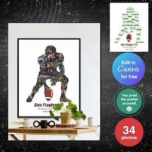 Football gift Football Coach Gift football lover gift senior football gifts personalised gift football player gift canva template Photo Gift