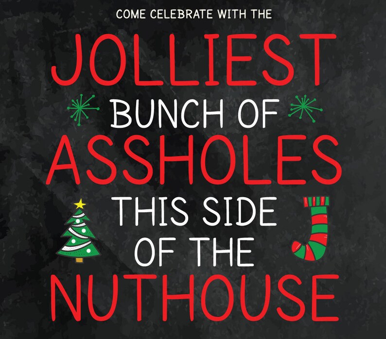 Christmas Vacation Invite Jolliest Bunch of Invite Funny Christmas ...