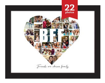 Collage de fotos de mejores amigas, regalo personalizado para mejores amigas, regalo digital para mejores amigas, regalo con foto para mejores amigas, regalo personalizado para mejores amigas,