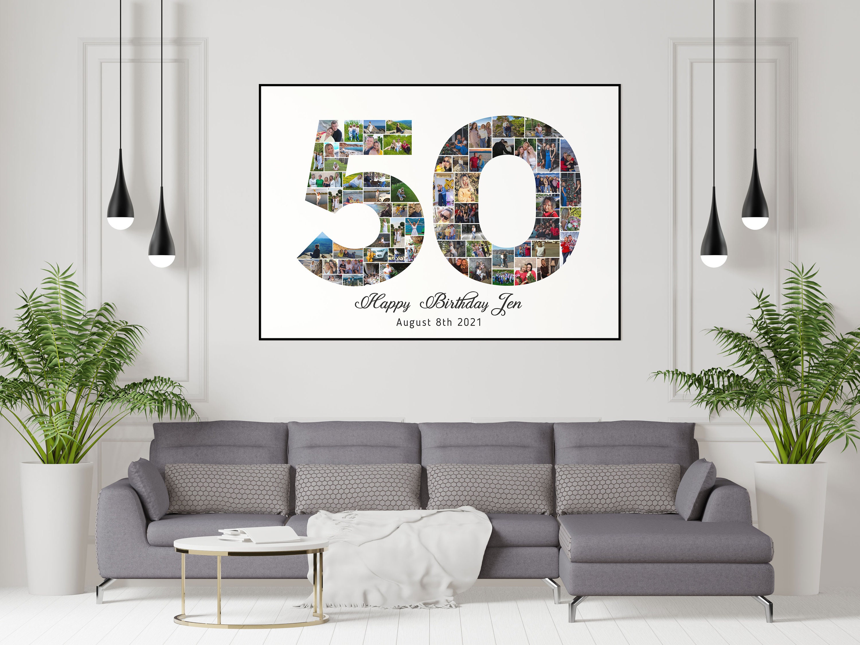 50 Years Photo Collage 50th Birthday Photo Collage 50th Etsy