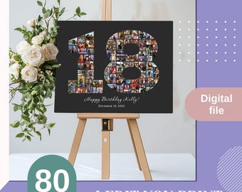 18th birthday photo collage, 18th birthday gift, 18. geburtstag, 18 Years Photo collage, 18. geburtstag mädchen, 18. geburtstag junge