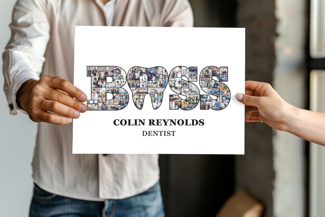 CUSTOM CANVAS Dentist Boss Gift Photo Collage Gift for Dentist Dentist ...