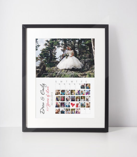 10th Anniversary Photo Collage With Calendar Personalized Gift to Celebrate  a Decade of Memories - Etsy