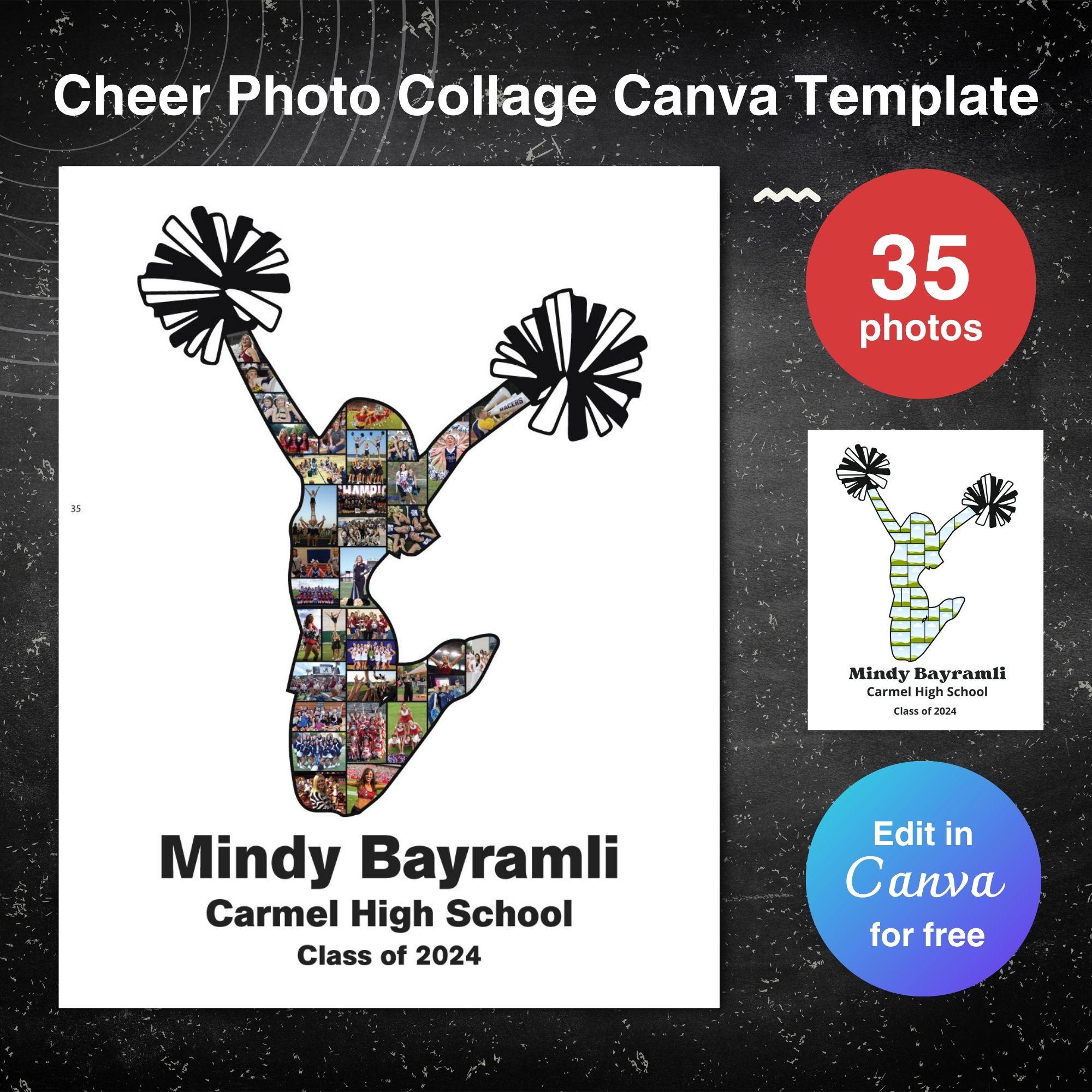 Cheer Coach Gift Photo Collage Template Cheer Coach Canva Photo Collage ...