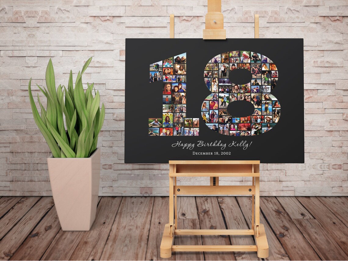 18th Birthday Photo Collage 18th Birthday Gift 18th Photo Etsy