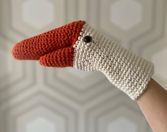 Silly Goose Mittens - Crochet Goose Mittens Pattern - Crochet Mittens Pattern - Goose Mittens Pattern  - Digital Download