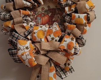 Gorgeous Fall Pumpkin Wreath- "Cozy Season"