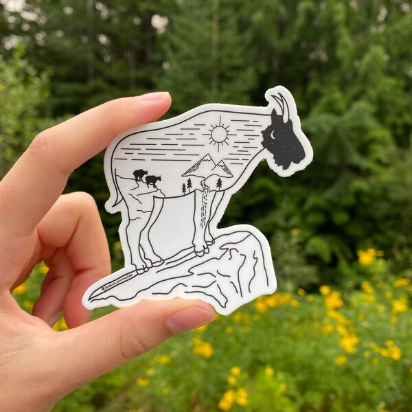 Mountain Goat Sticker - Etsy