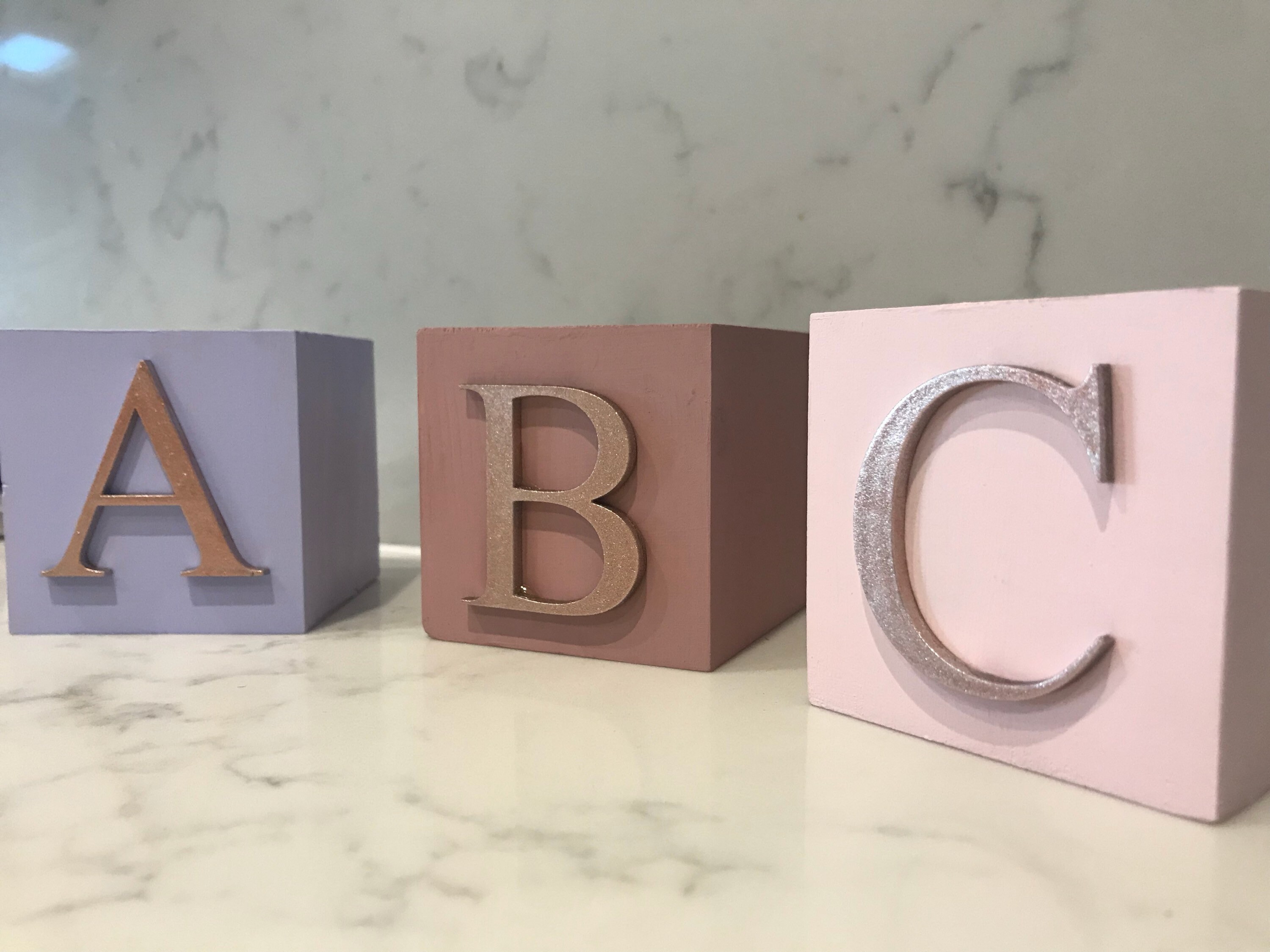 personalised baby letter blocks