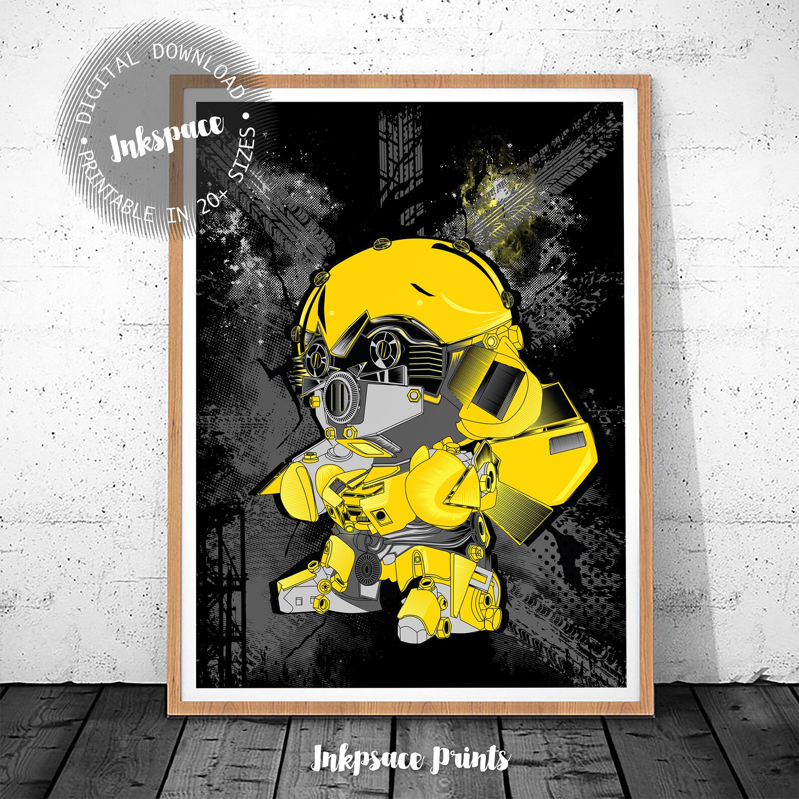 Printable Bumblebee Poster transformer Wall Art Transformer Etsy