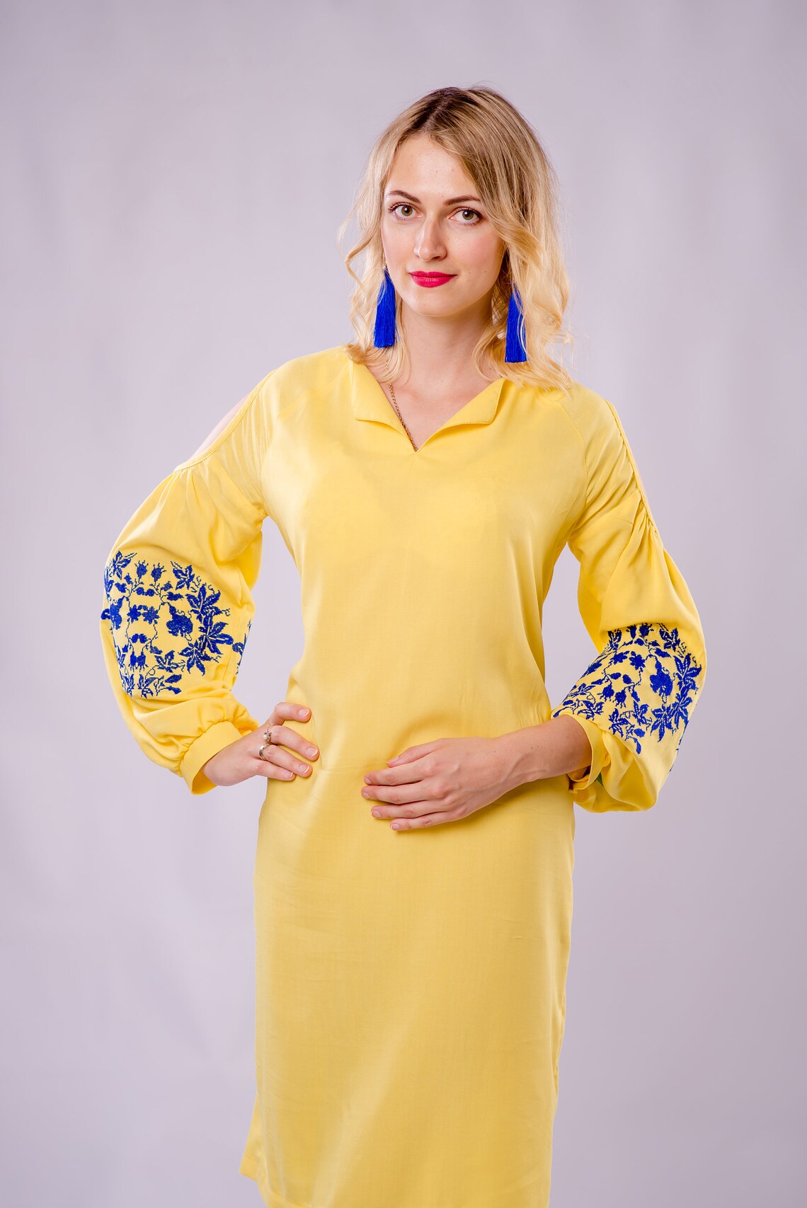 Ukrainian Dress Vyshyvanka Ukrainian Embroidered Dress Etsy