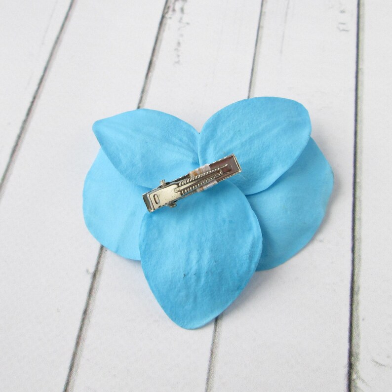 Blue Orchid Hair Clip Real Touch Aqua Orchid Bridal Hair Etsy
