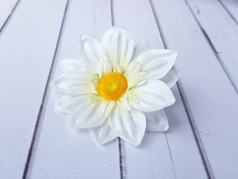 Dahlia Hair Pin Accessories Summer Wedding Flower Hair Pin Flower Girl Hair Accessories Floral Bridal Hair Accessories Flower Pin image 1