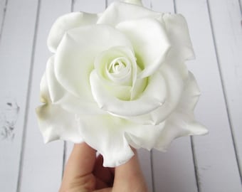 White Rose Hairpin - Rose Flower Hair Pin Accessories - Wedding Rose Hair Pin - Bride Hair Decoration Wedding Real Flower - bridal hair pins