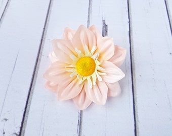 Pink Dahlia HairPin Accessories - Peach Bridesmaid Flower Hair Pin - Flower Hair Accessories - Floral Bridal Hair Accessories - Flower Pin