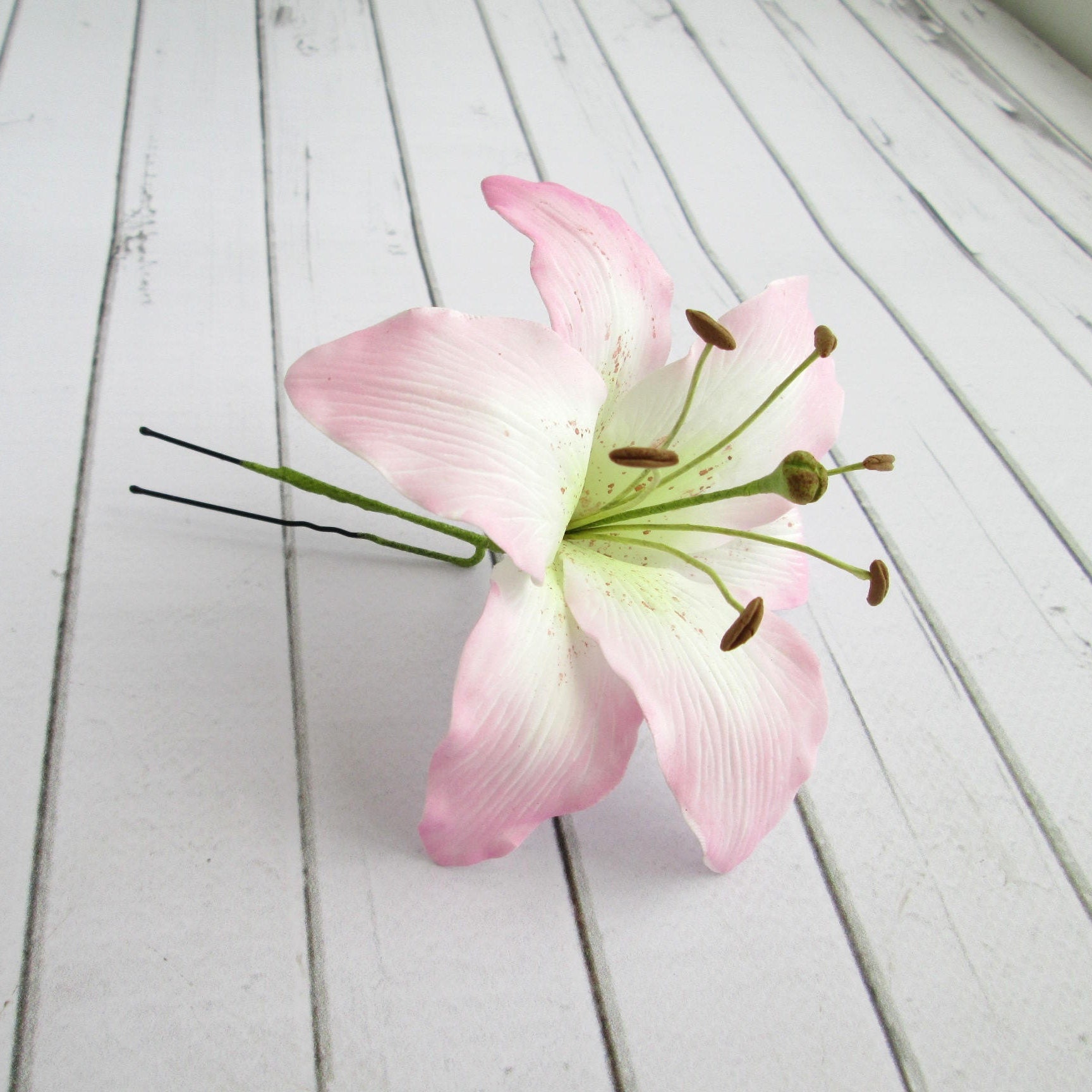 Light Pink Lily Hair Pin