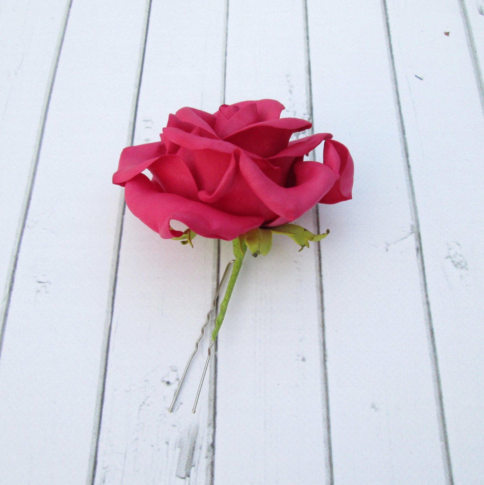 Bordo Rose Hairpin Marsala Flowers Hair Pin Decoration Etsy