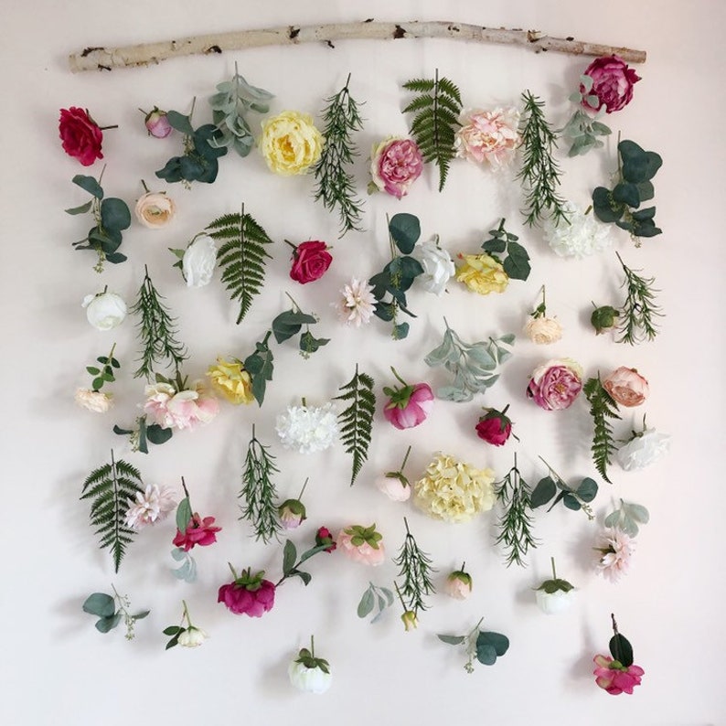 Flower Wall Hanging Nursery Floral Floral Backdrop Etsy