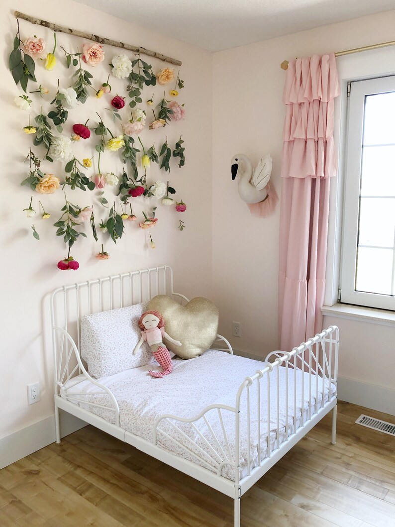 Flower Wall Hanging Nursery Floral Floral Backdrop Etsy