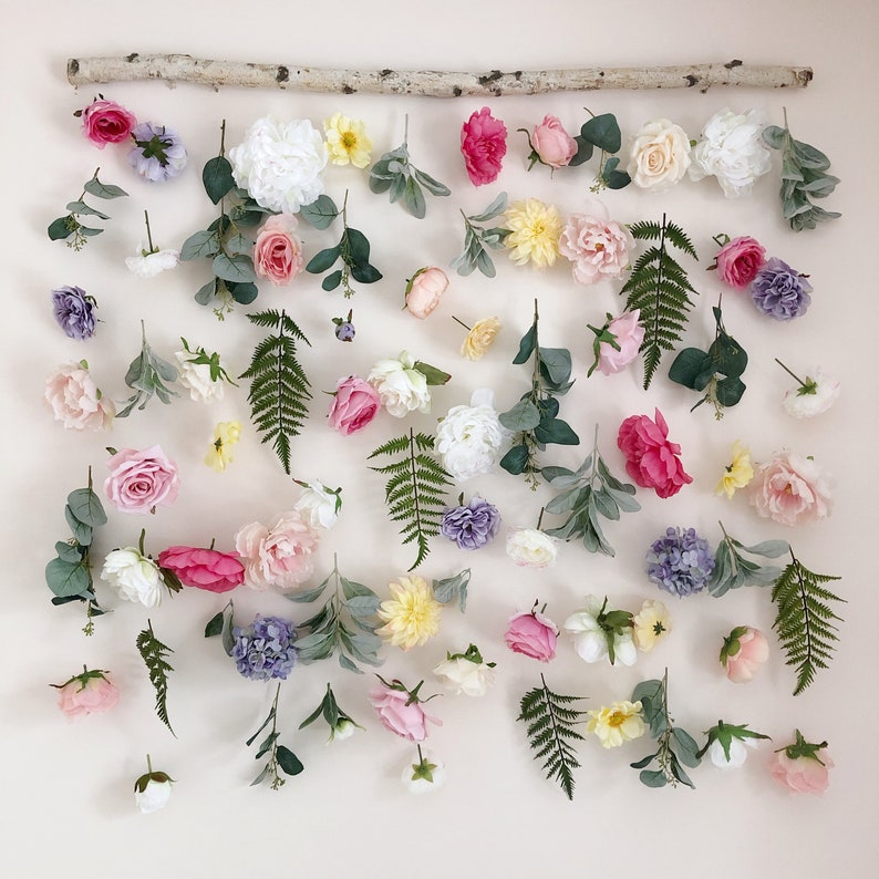 Flower Wall Hanging Nursery Floral Floral Backdrop Etsy