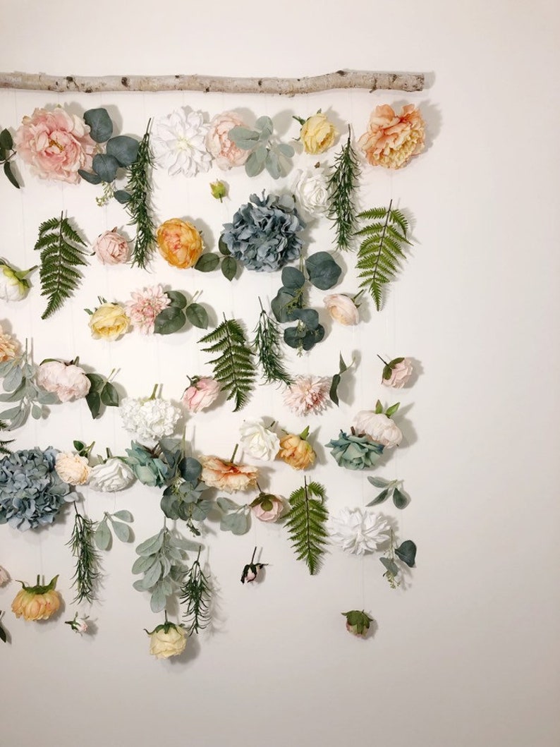 Flower Wall Hanging Nursery Floral Floral Backdrop Etsy