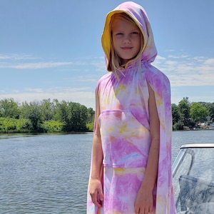 Kinder Poncho mit Kapuze: Cotton Swim Coverup, handgefertigt in den USA