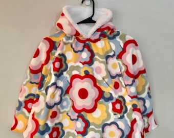 Poncho para asiento de coche con flores de colores: manta para niños pequeños