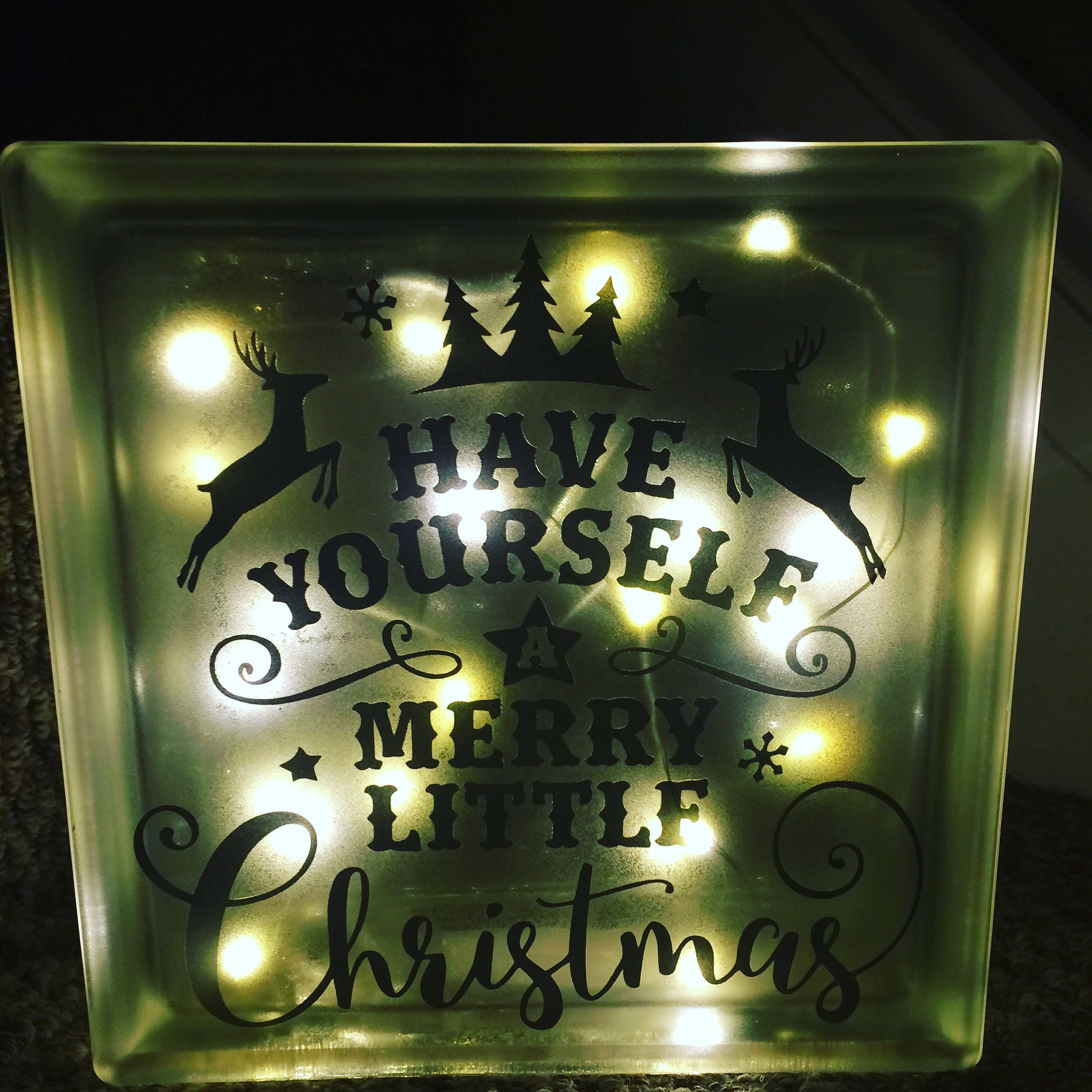 Light up Glass Block Etsy