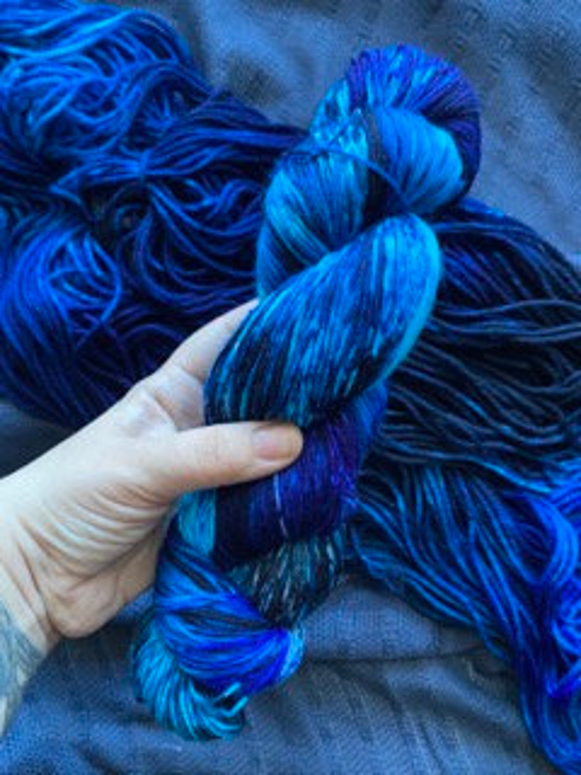 Birthday Bluey, Blue Variegated Yarn, Speckles, Blue Yarn - Etsy