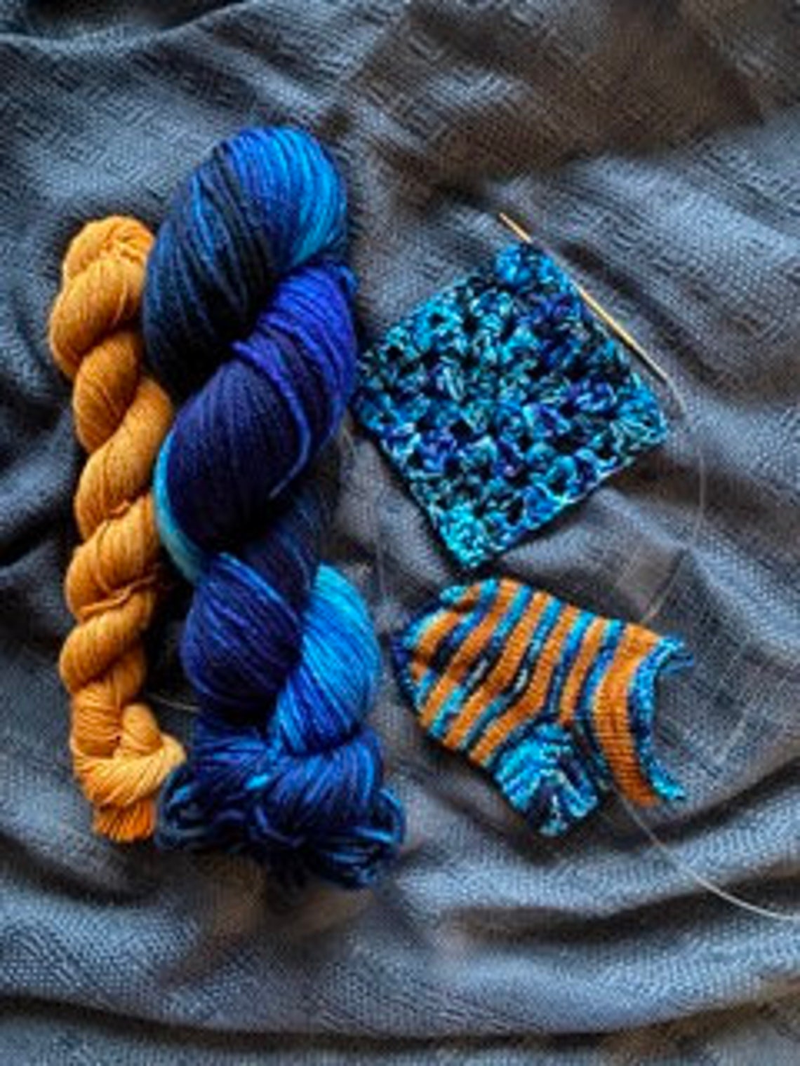 Birthday Bluey, Blue Variegated Yarn, Speckles, Blue Yarn - Etsy