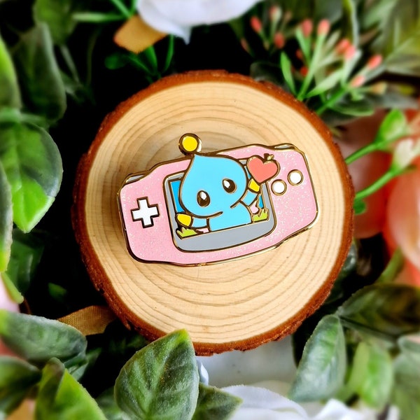 Cute Sparkly Handheld Console Enamel Pin - Gamer Gift - Cute Sparkly Glitter Kawaii Pin - Lapel Pin