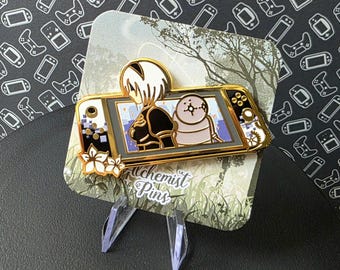 Android & Machine Handheld Console Enamel Pin - Gamer Gift