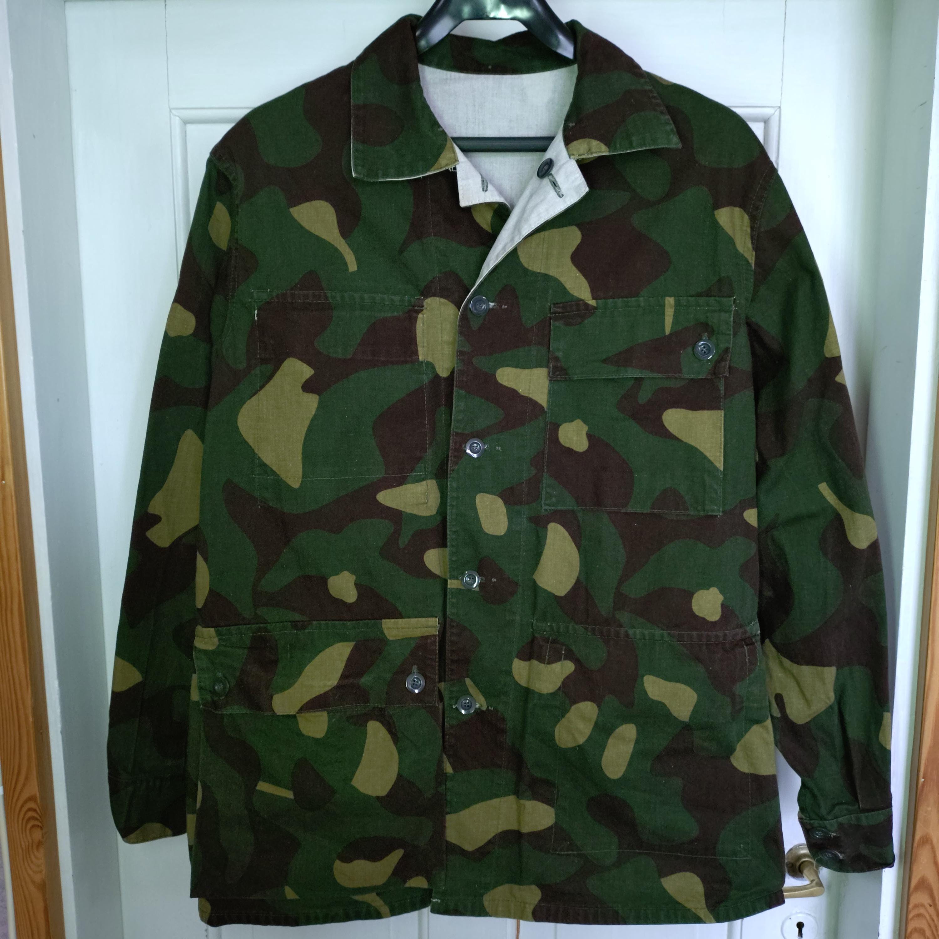 ジャケット・アウター Finnish army M62 camouflage jacket 1980s Finnish Field Jacket, Reversible M62 Camo, DEADSTOCK