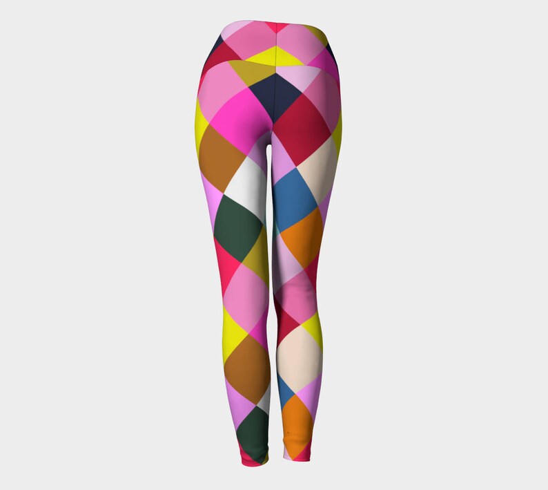 Harlequin Geometric Yoga Leggings Multicolor Leggings Women/'s Leggings Leggings Printed Leggings Yoga Leggings Geometric Yoga Leggings