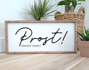 Prost Sign German Pub Wooden Sign German Bier Gemutlichkeit Sign Oma Opa Deutch Kitchen Guten Appetit Oktoberfest Gift Gemutlich Germany